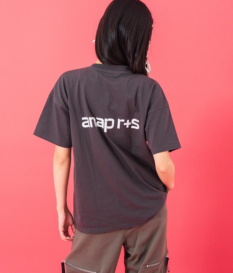 ANAP R+S ダメージ ワッペン ロゴ Tシャツ 【ユニセックス】913-7629