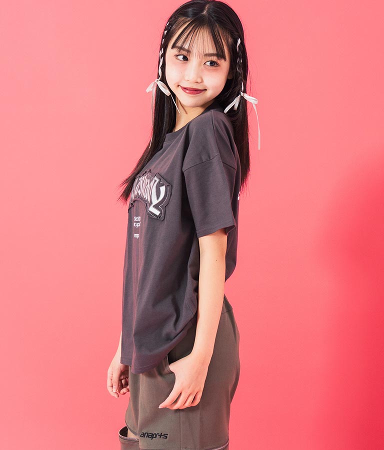 ANAP R+S ダメージ ワッペン ロゴ Tシャツ 【ユニセックス】913-7629