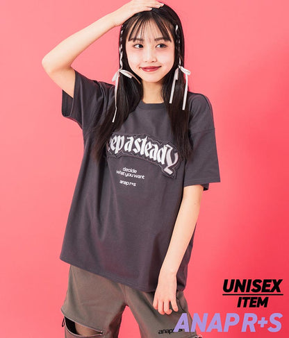 ANAP R+S ダメージ ワッペン ロゴ Tシャツ 【ユニセックス】913-7629