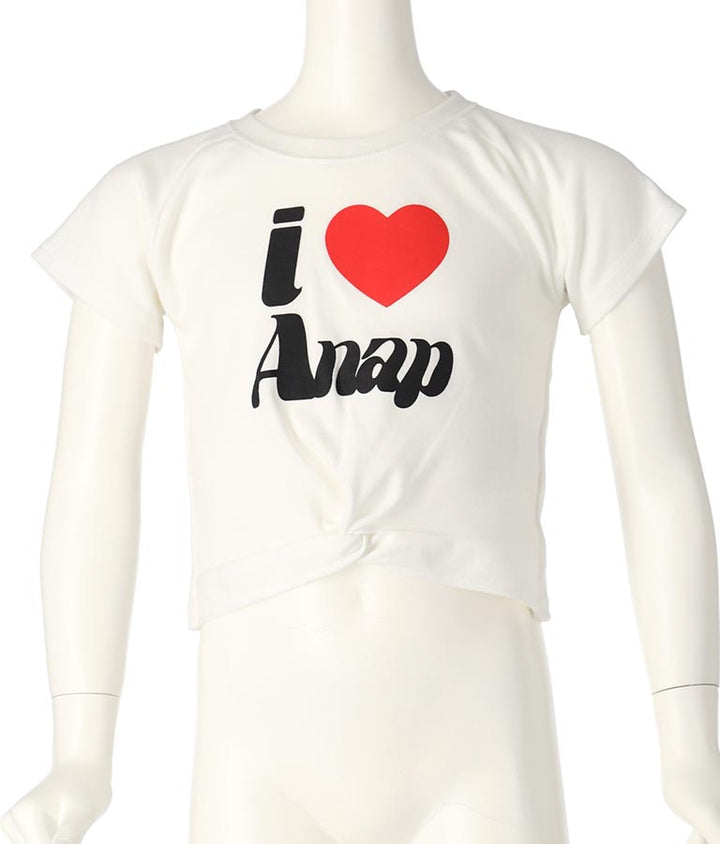 I LOVE ロゴ ウエスト クロス ミニ Tシャツ【ジュニアお揃い】