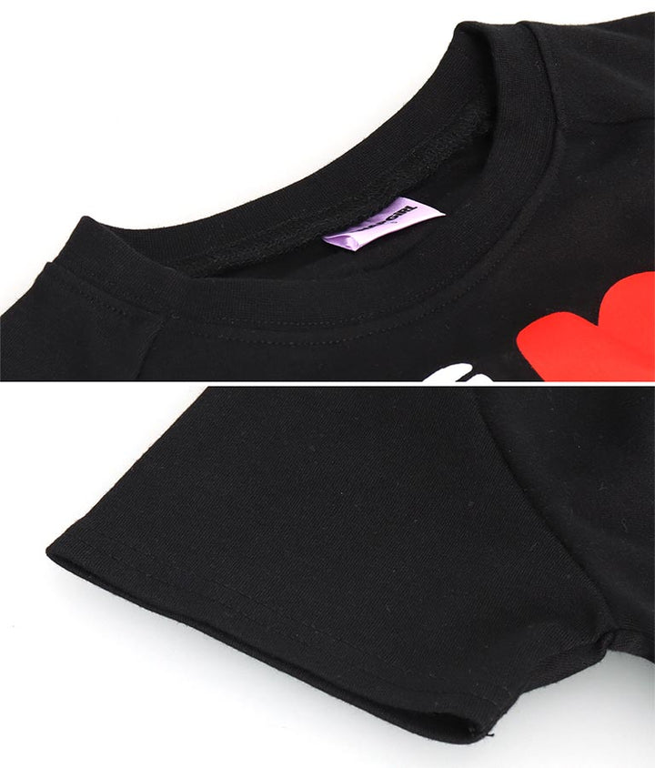 I LOVE ロゴ ウエスト クロス ミニ Tシャツ【キッズお揃い】 913-7642