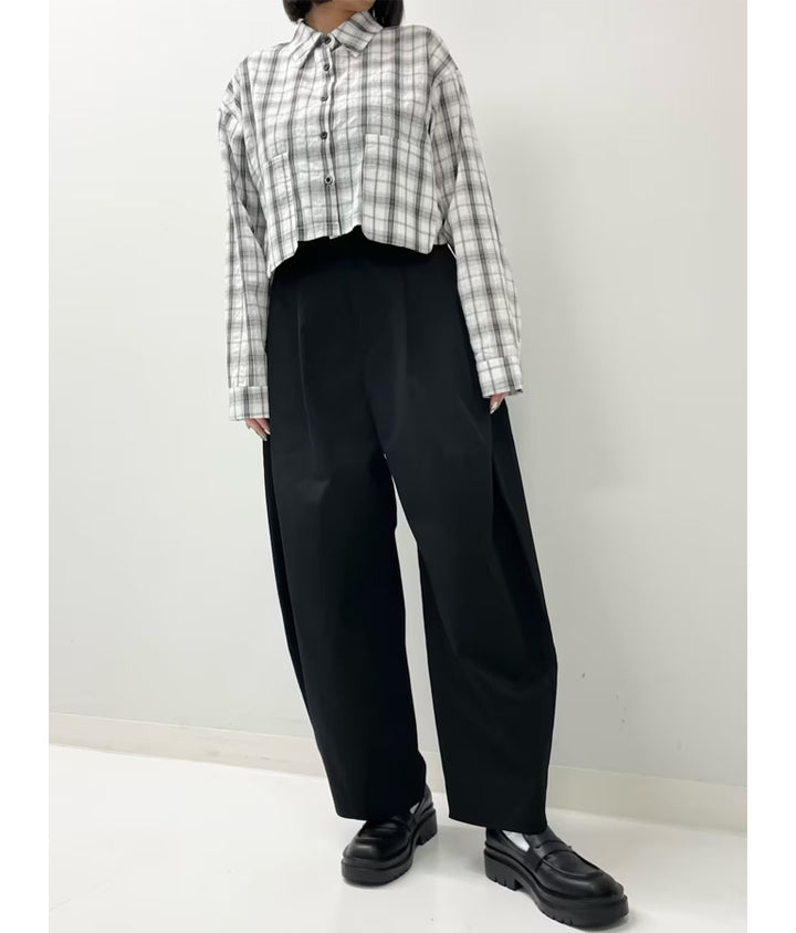 サイド タック コクーン ツイル パンツ 362-9595