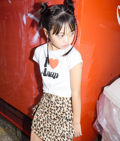 I LOVE ロゴ ウエスト クロス ミニ Tシャツ【ジュニアお揃い】 423-3374