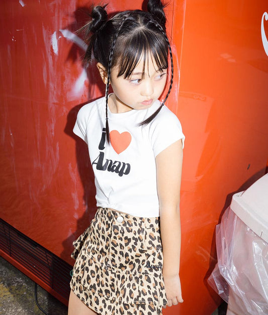 I LOVE ロゴ ウエスト クロス ミニ Tシャツ【ジュニアお揃い】 423-3374