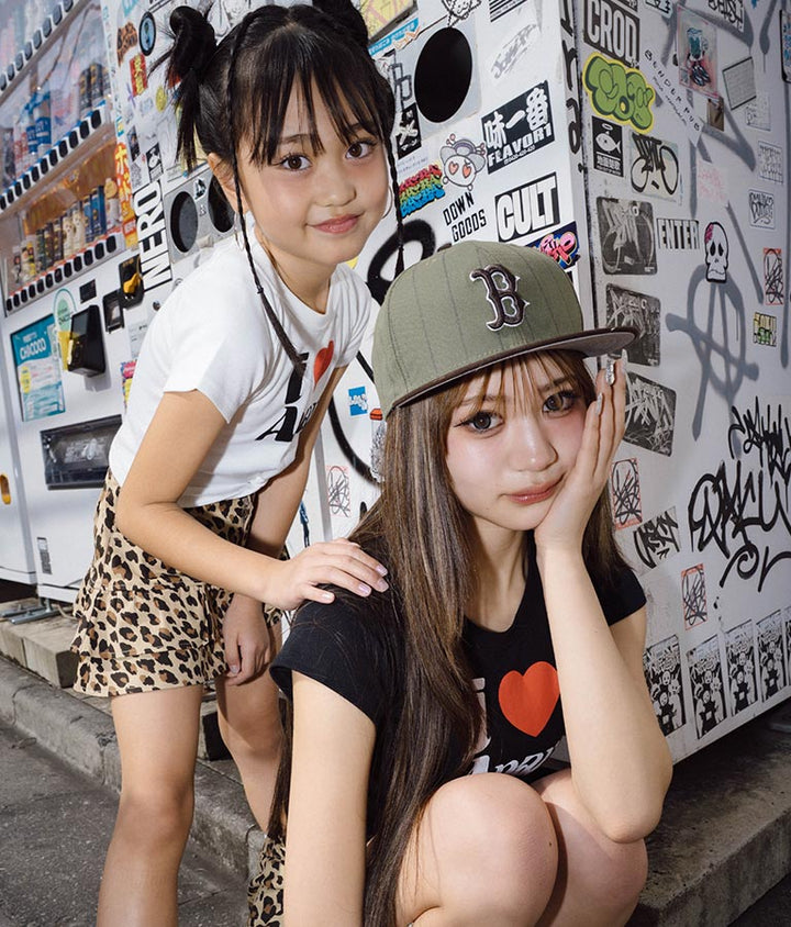 I LOVE ロゴ ウエスト クロス ミニ Tシャツ【ジュニアお揃い】 423-3374