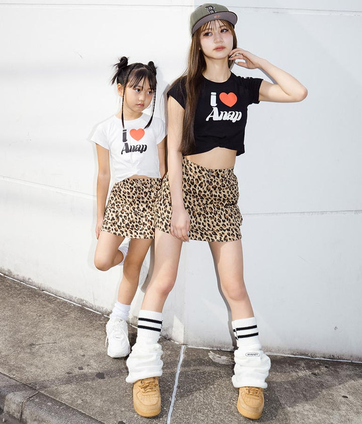 I LOVE ロゴ ウエスト クロス ミニ Tシャツ【キッズお揃い】 913-7642