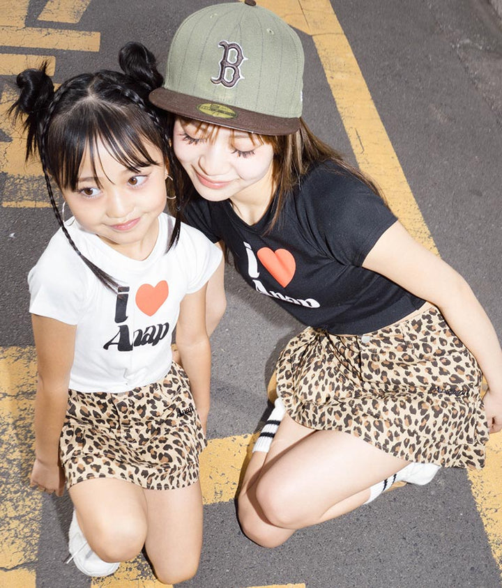 I LOVE ロゴ ウエスト クロス ミニ Tシャツ【キッズお揃い】 913-7642