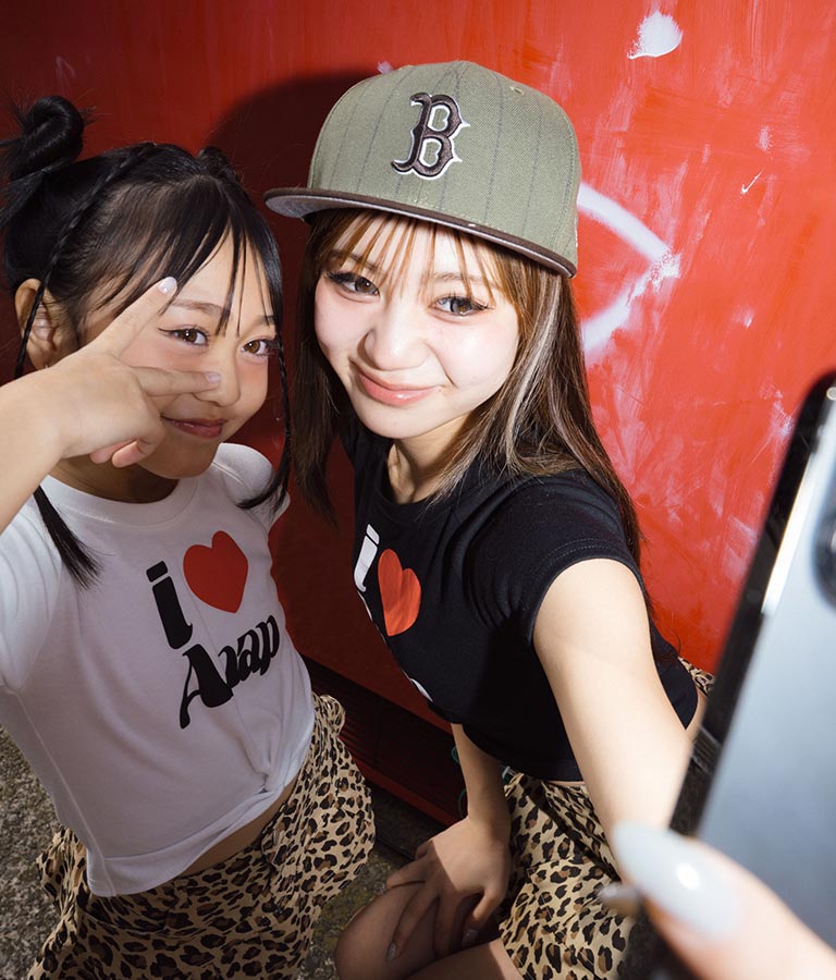 I LOVE ロゴ ウエスト クロス ミニ Tシャツ【キッズお揃い】 913-7642