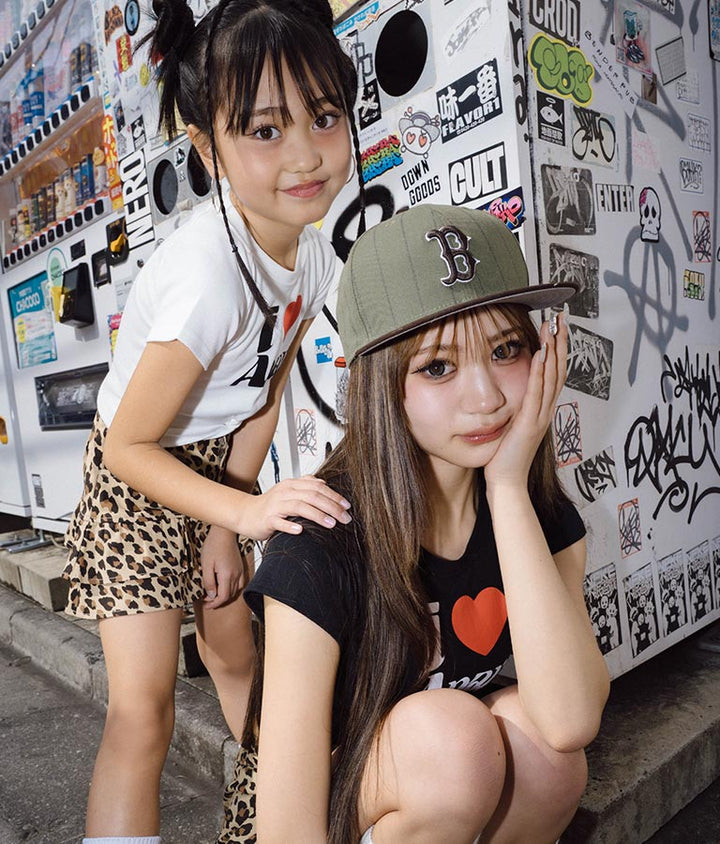 I LOVE ロゴ ウエスト クロス ミニ Tシャツ【キッズお揃い】 913-7642