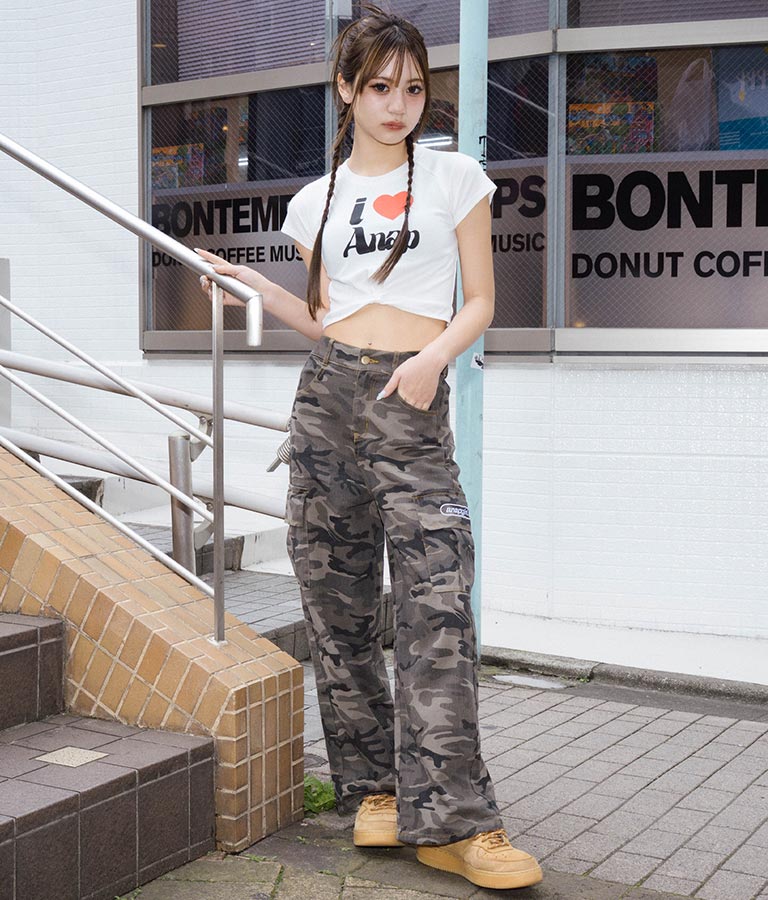 I LOVE ロゴ ウエスト クロス ミニ Tシャツ【キッズお揃い】 913-7642