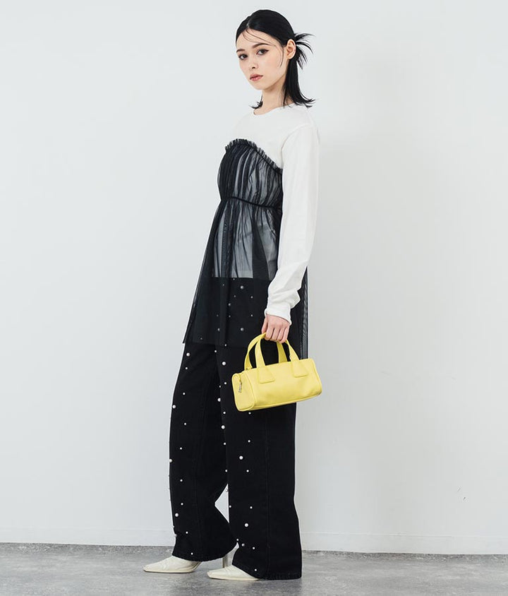 フロント パール ストレート デニムパンツ 792-9228