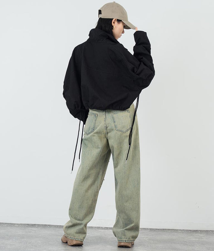フロント パール ストレート デニムパンツ 792-9228