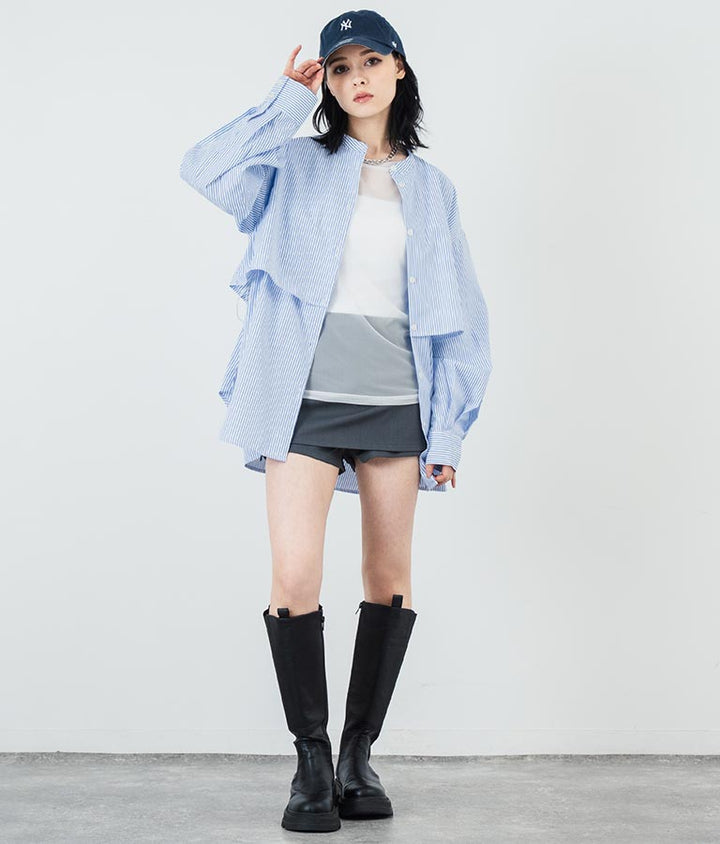 パワーメッシュ クルーネック ロングスリーブ Tシャツ 793-9230
