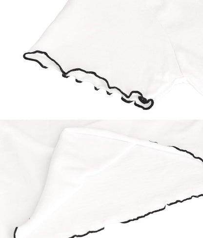 Tシャツ ×レースアップ ビスチェ セット トップス 428-3377