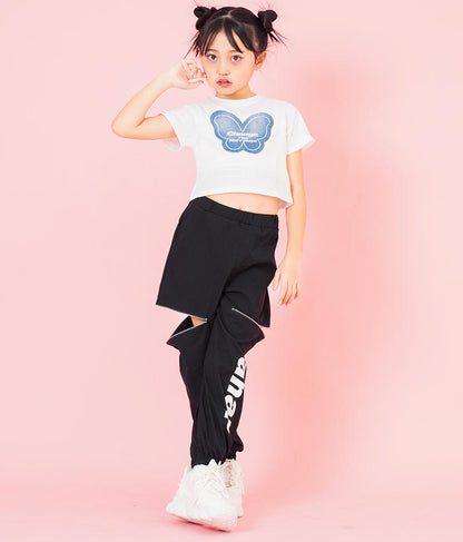 バタフライ デニム パッチ Tシャツ 423-3366