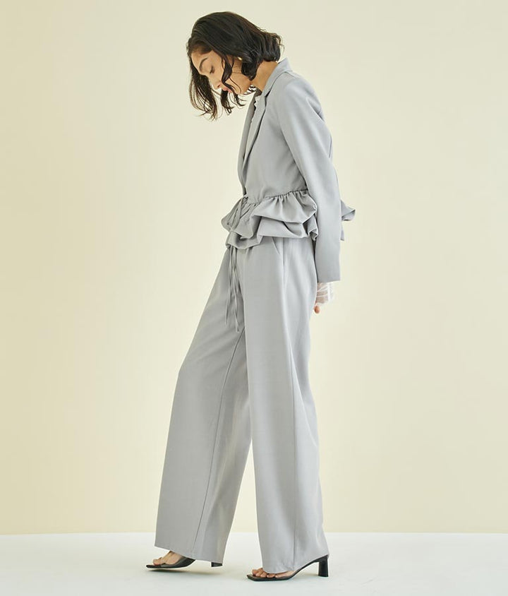ITALY タック入り ワイド パンツ 392-2935