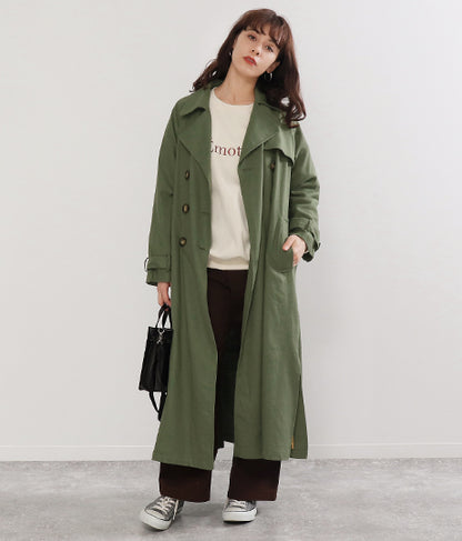 リネン バックギャザー トレンチコート 21772