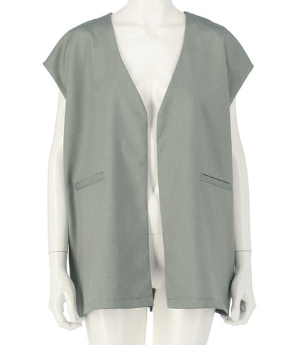 カラーレスショート丈ジレ 364-8696