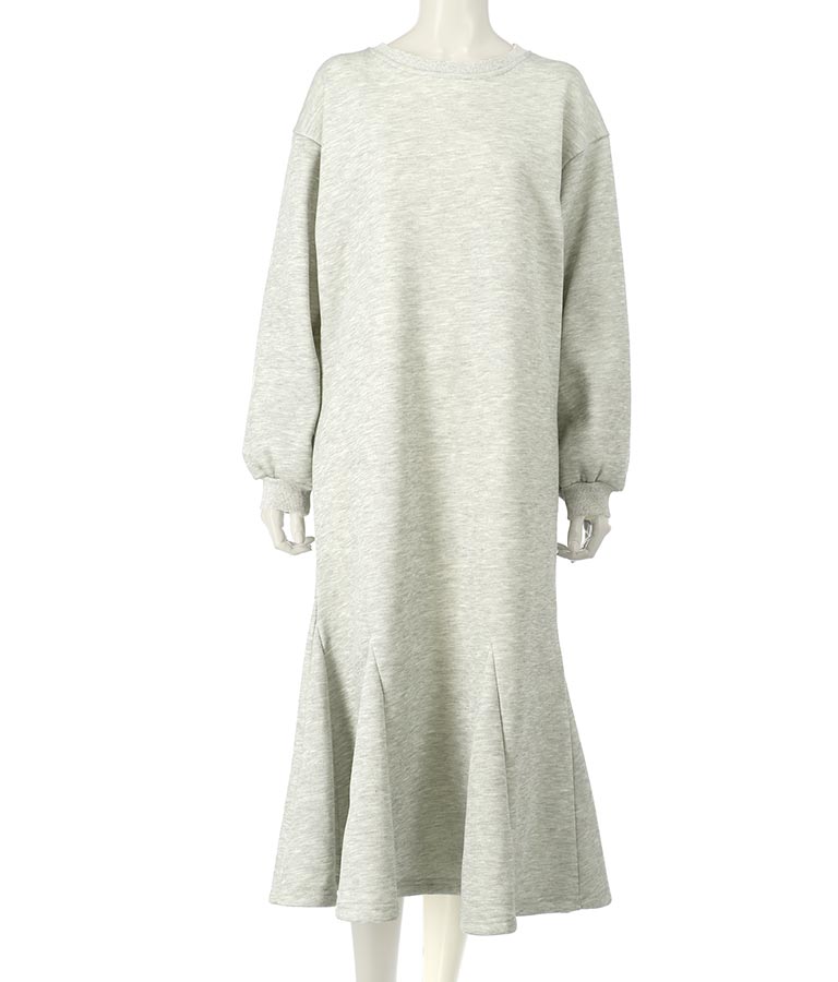 裏起毛スウェットフレアワンピース 157-5316