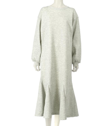 裏起毛スウェットフレアワンピース 157-5316