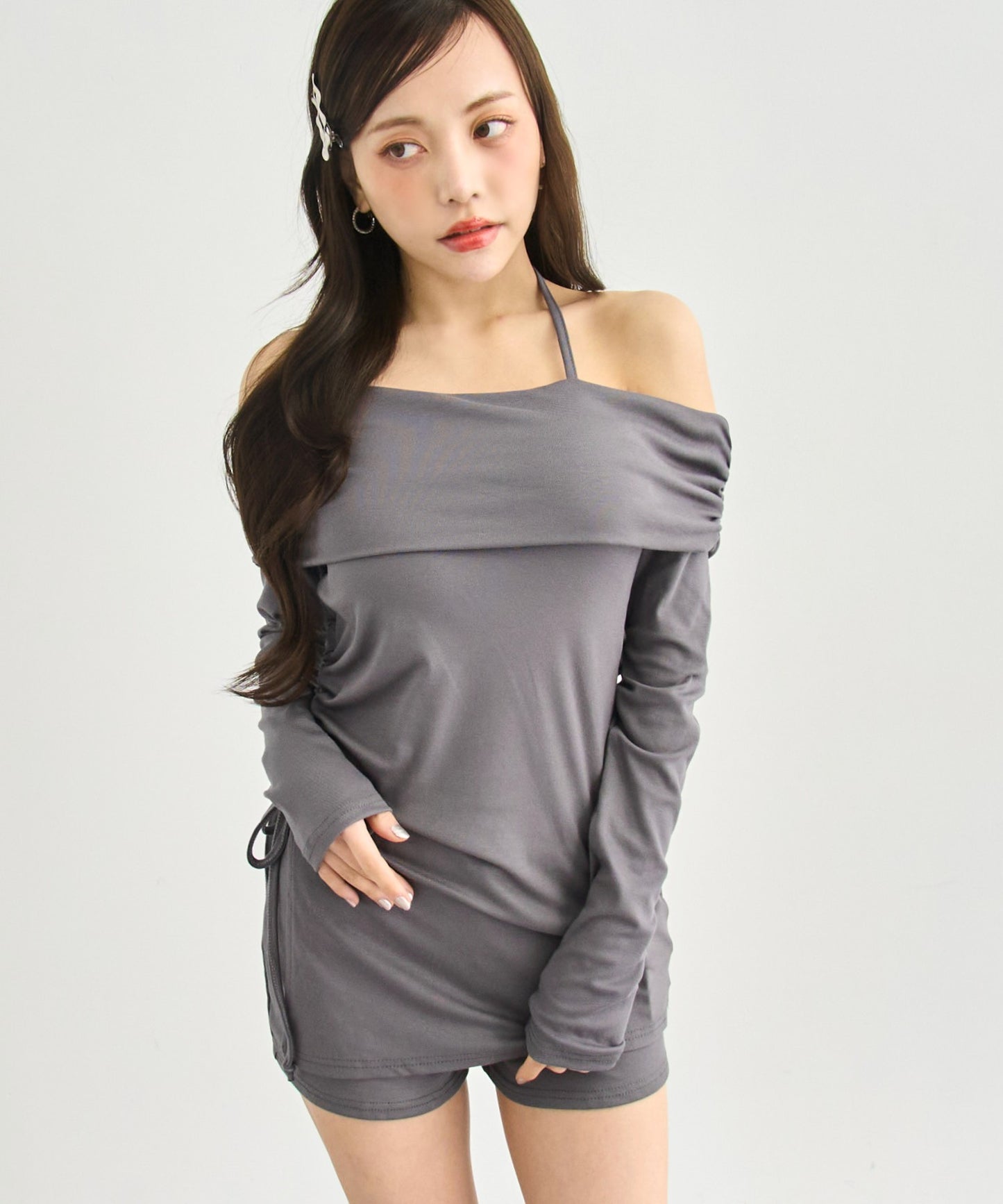 Kギャル ぴたっと インパン付 ミニワンピ セットアップ  158-6066