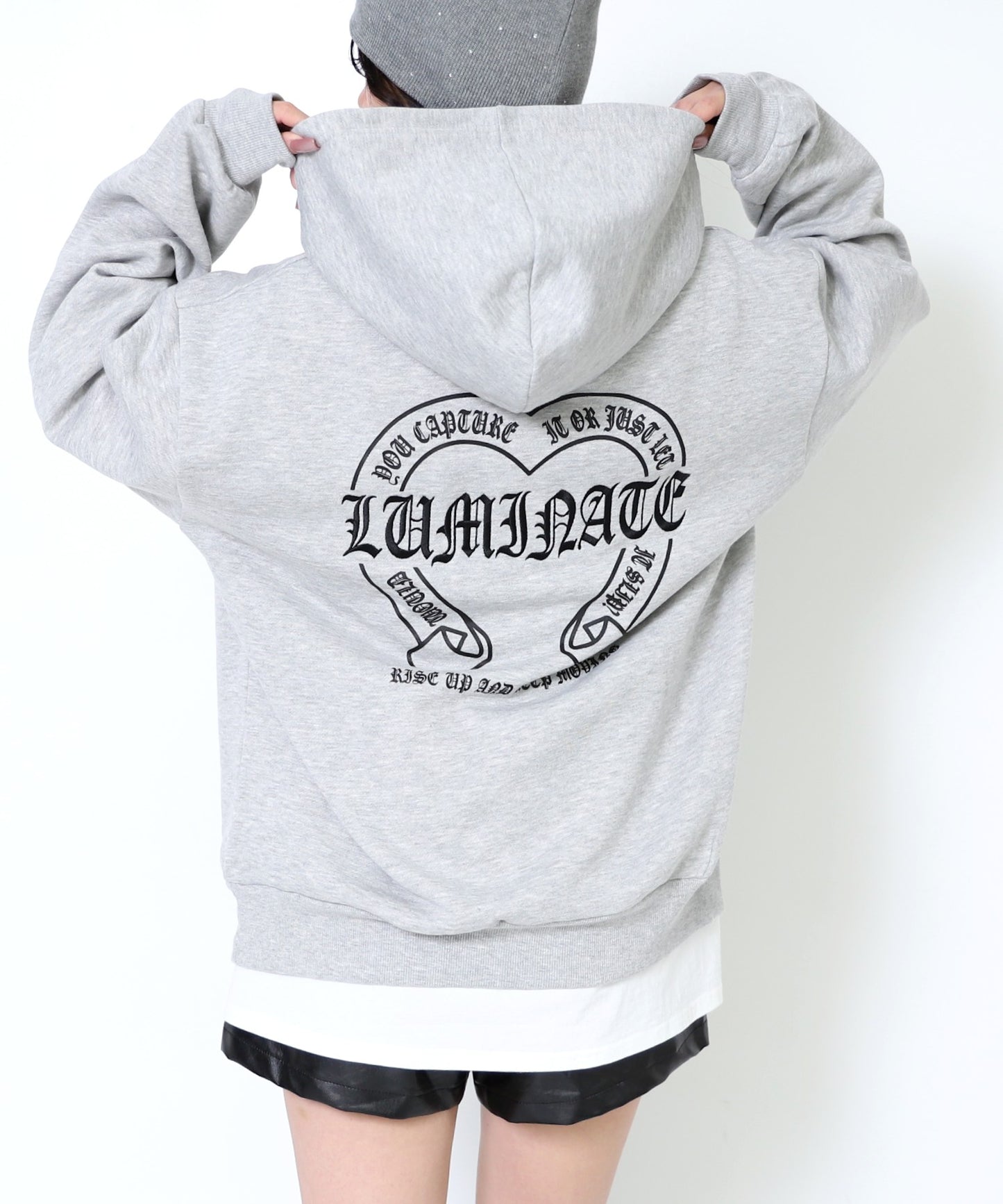 クロス ロゴ バックプリント 裏起毛 スウェット フーディー 793-9409