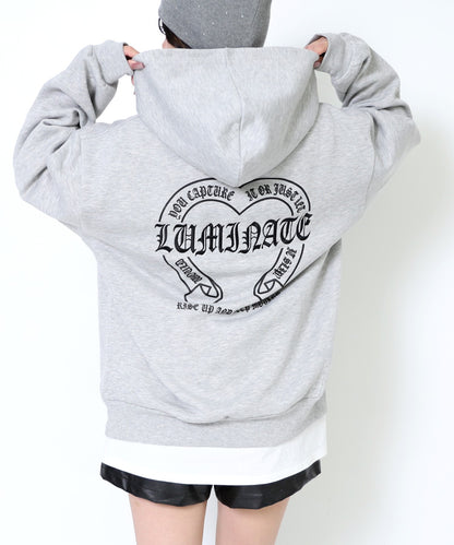 クロス ロゴ バックプリント 裏起毛 スウェット フーディー 793-9409