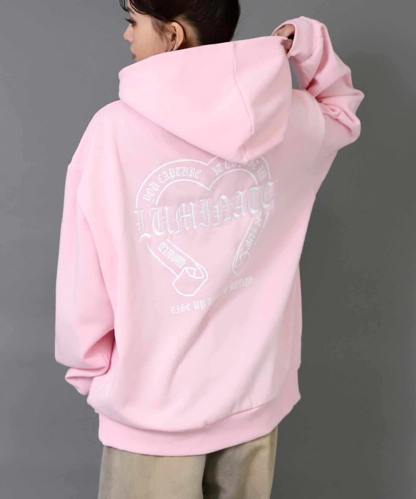 クロス ロゴ バックプリント 裏起毛 スウェット フーディー 793-9409