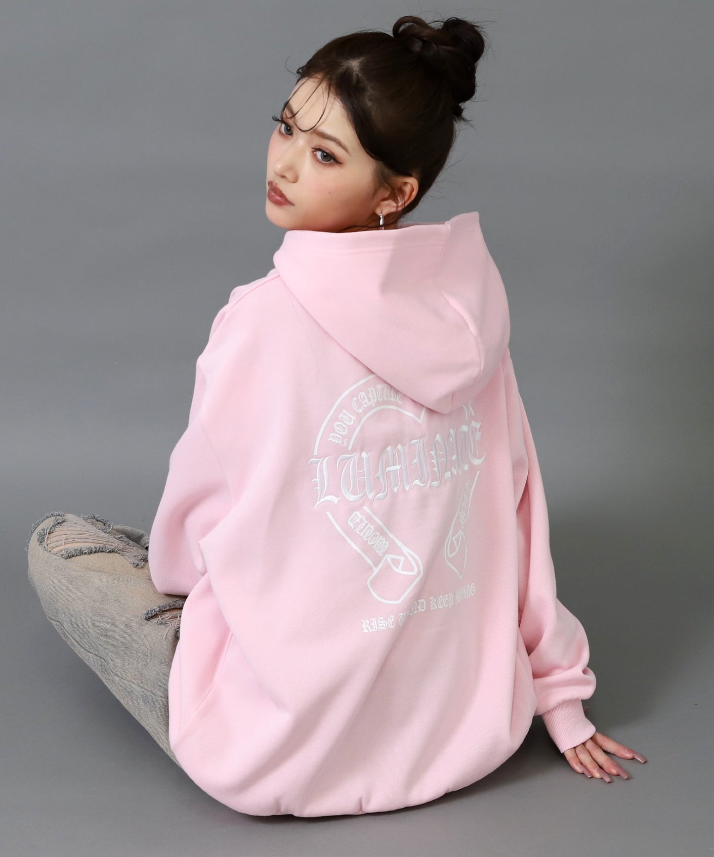 クロス ロゴ バックプリント 裏起毛 スウェット フーディー 793-9409