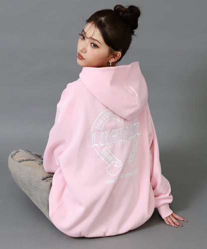 クロス ロゴ バックプリント 裏起毛 スウェット フーディー 793-9409