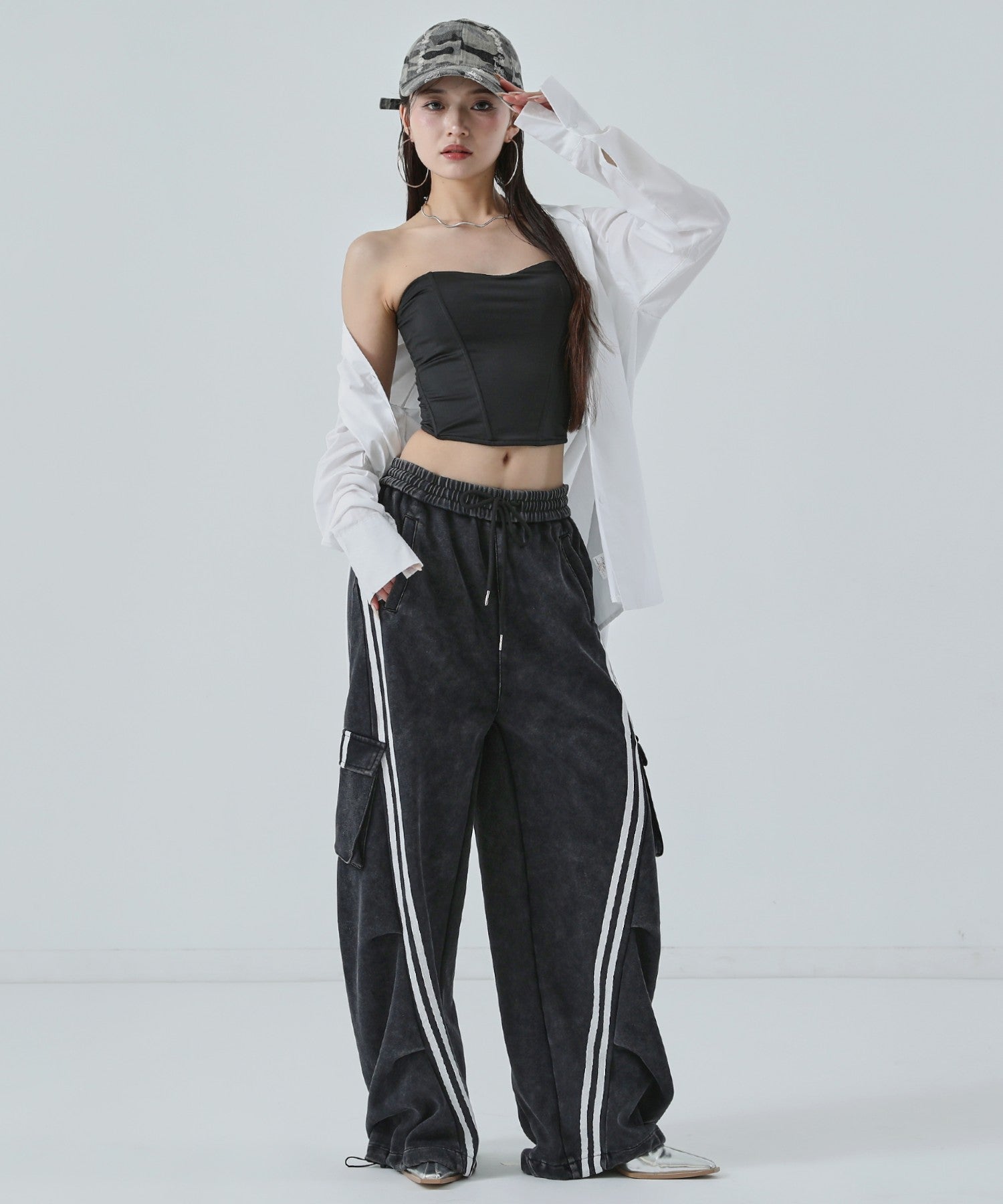 shoochi 1226さん専用 ウォッシュ加工 ライン スウェット カーゴパンツ 152-5807 – ANAP