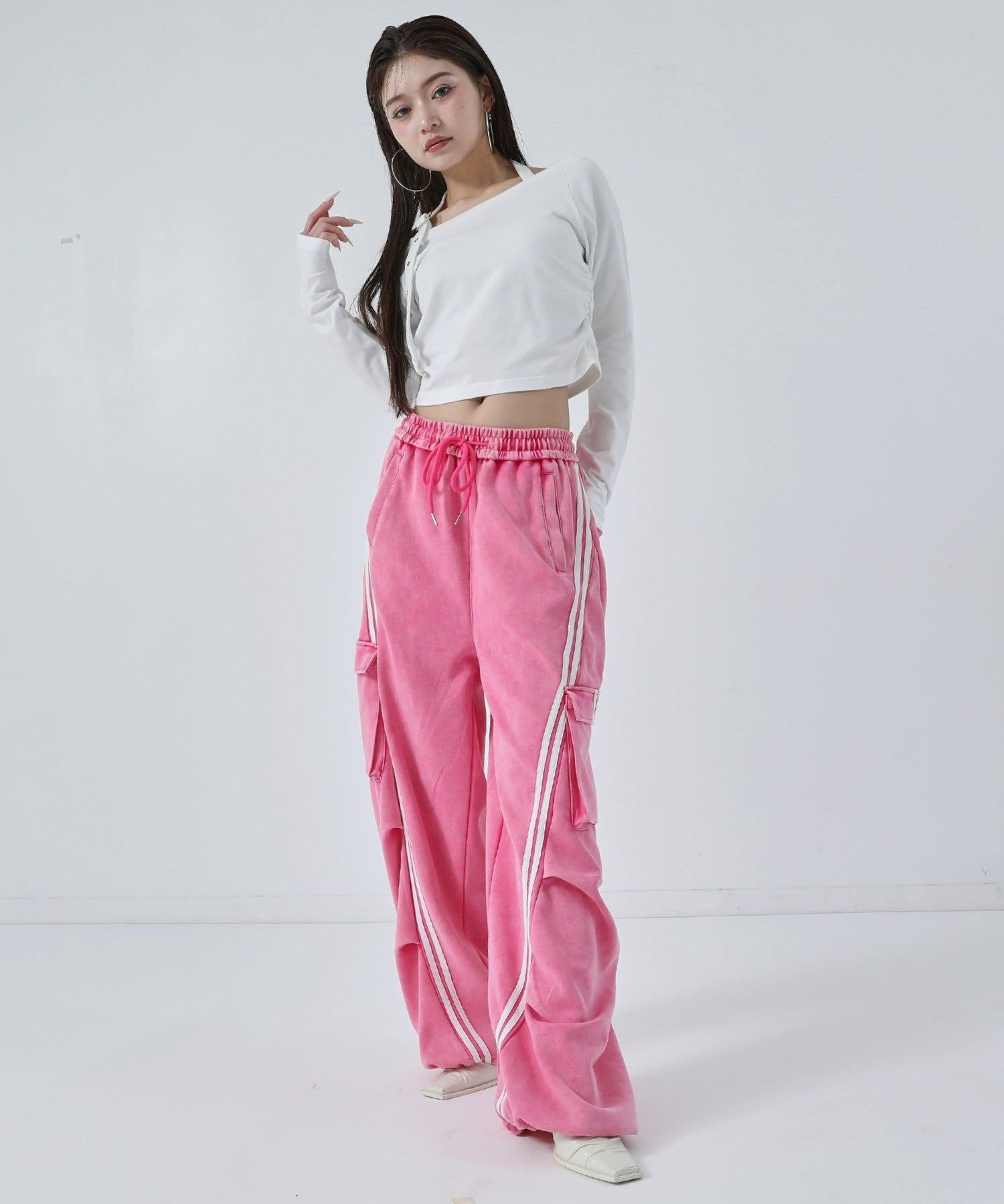 ウォッシュ加工 ライン スウェット カーゴパンツ 152-5807 – ANAP