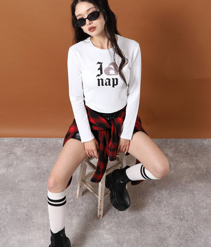 I LOVE anap ラインストーン プリント ロンT 793-9362