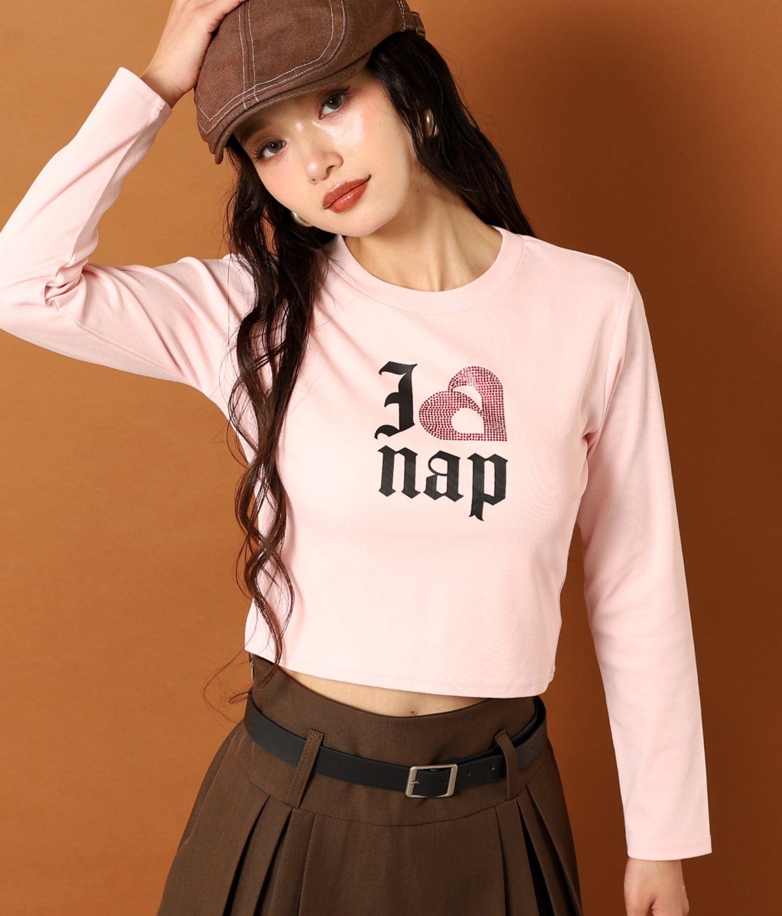 I LOVE anap ラインストーン プリント ロンT 793-9362 – ANAP