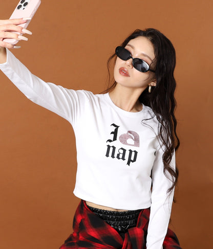 I LOVE anap ラインストーン プリント ロンT 793-9362