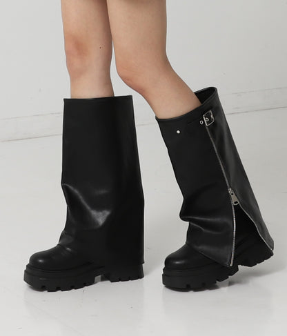 厚底 カバー ロング ブーツ 799-9357