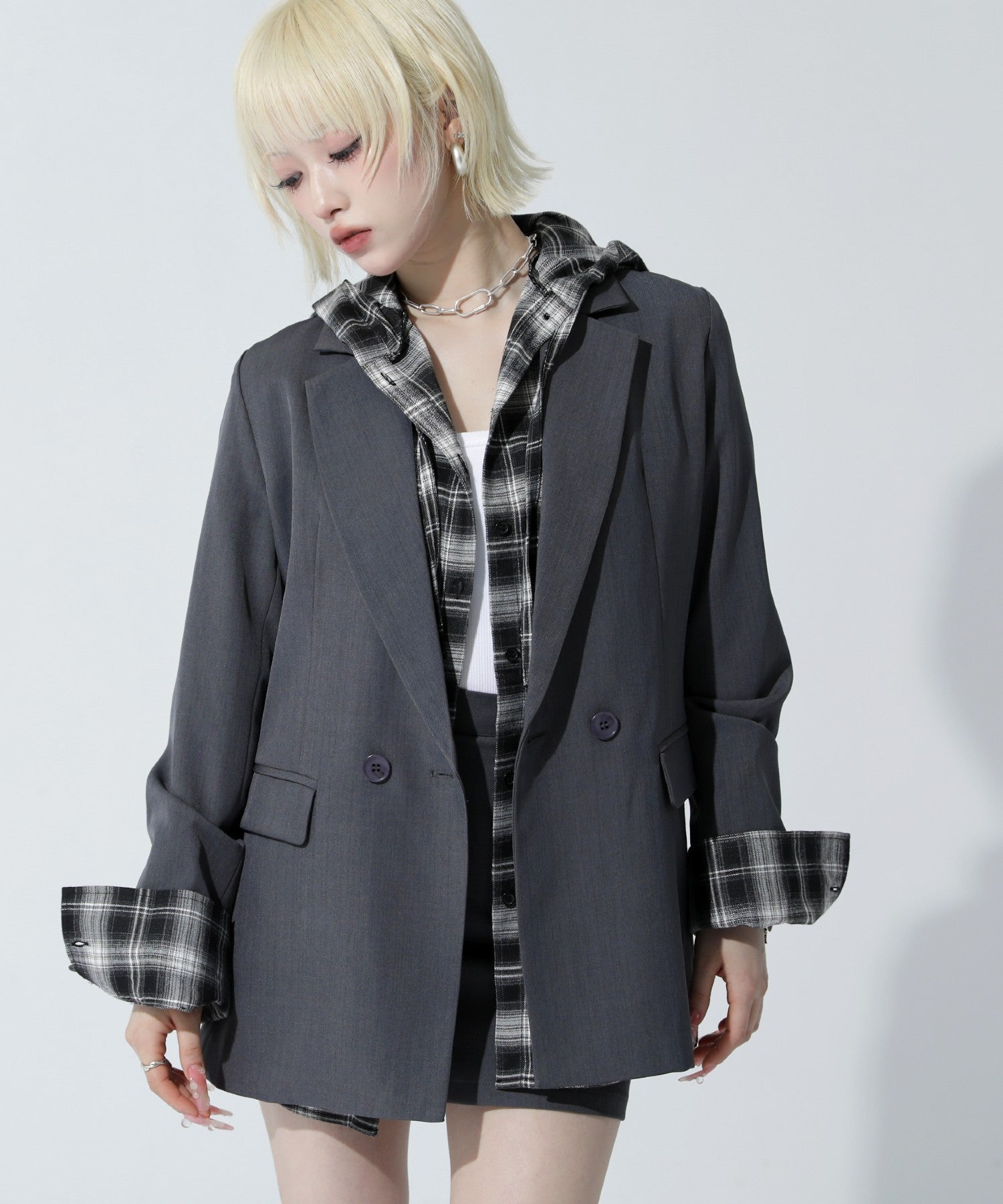 フード付 ビッグシルエット シャツ 793-9523 – ANAP オンラインショップ