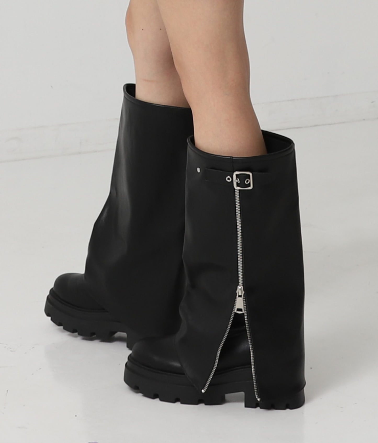 厚底 カバー ロング ブーツ 799-9357