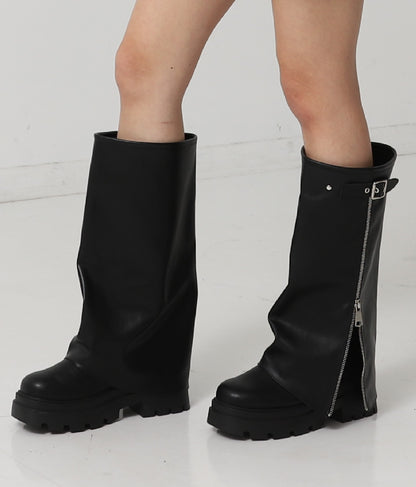 厚底 カバー ロング ブーツ 799-9357