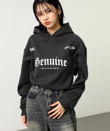 ゲーミング プリント クロップド 裏起毛 フーディー 793-9408