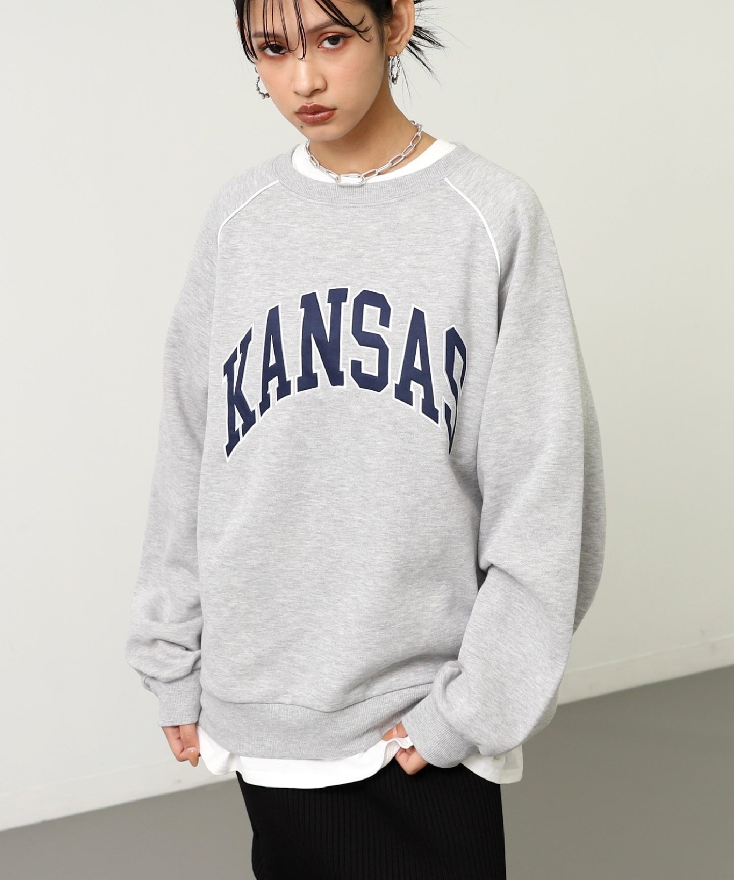 ワッペン 刺繍 ロゴ パイピング 裏起毛 スウェット 793-9411