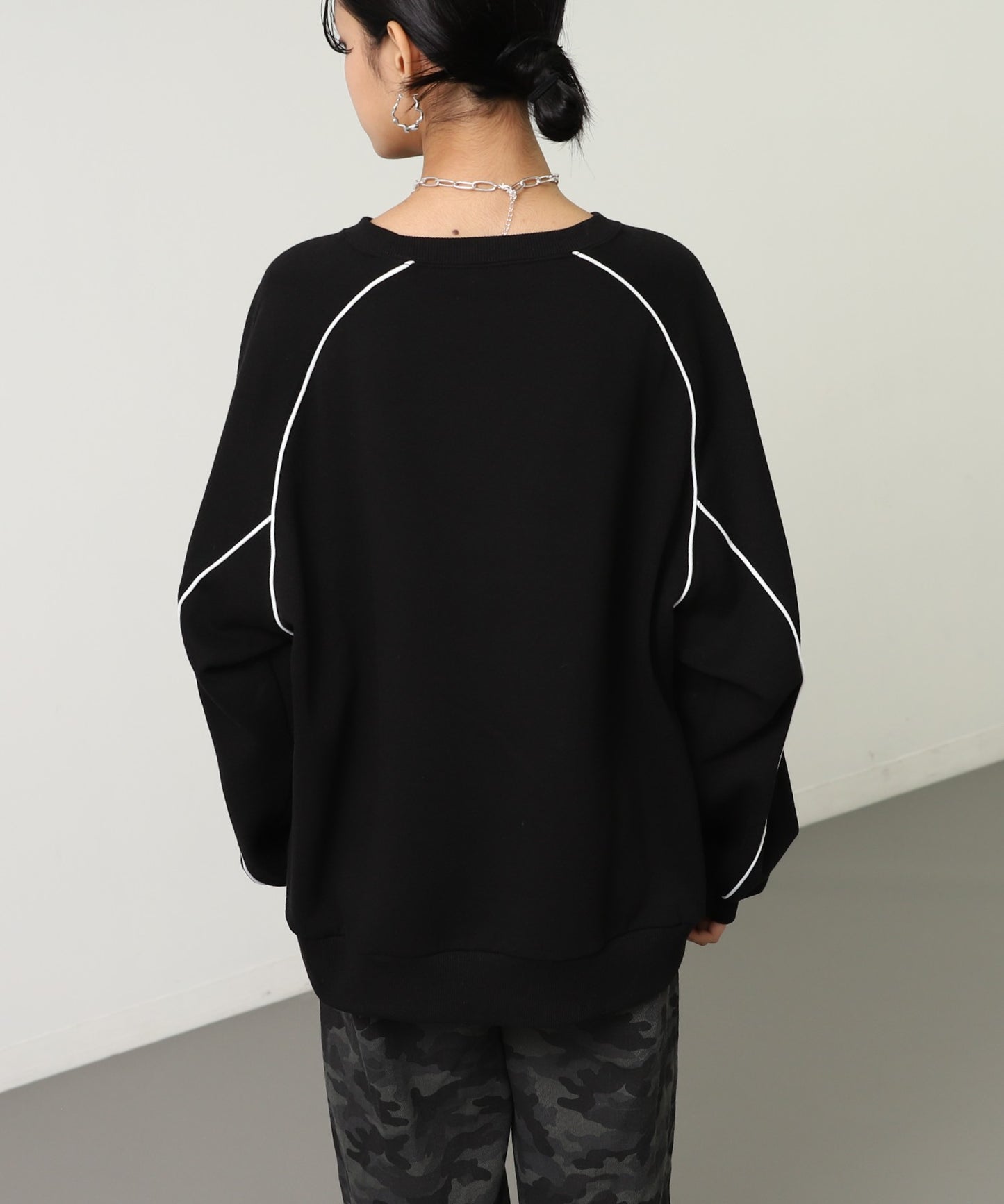 ワッペン 刺繍 ロゴ パイピング 裏起毛 スウェット 793-9411