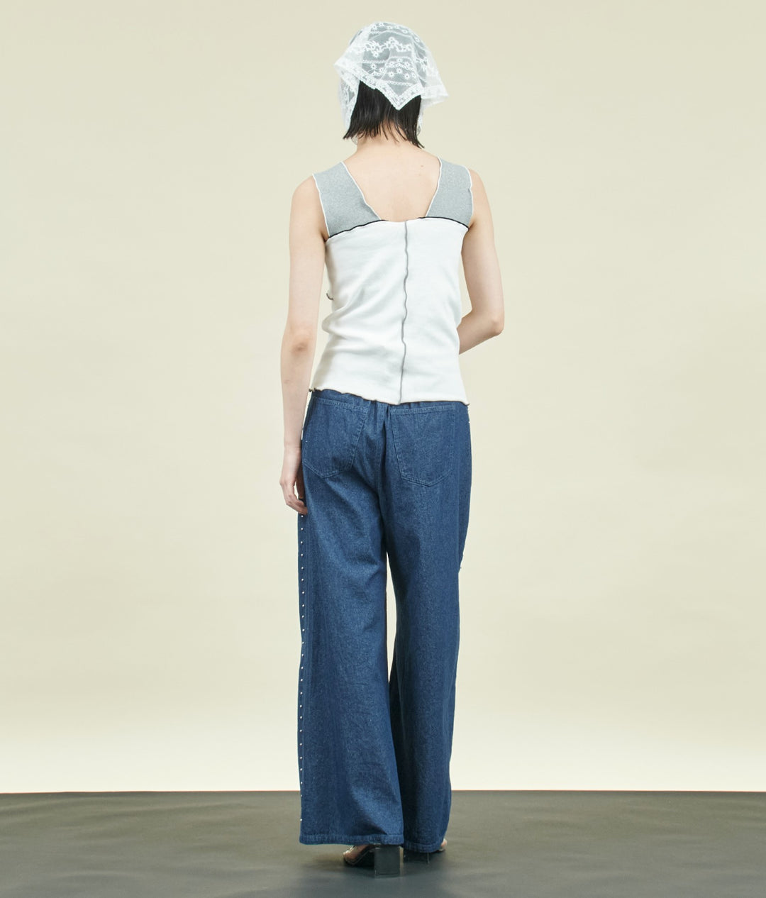 EimeeLaw 配色メロウ テレコ リブ タンクトップ 363-9705