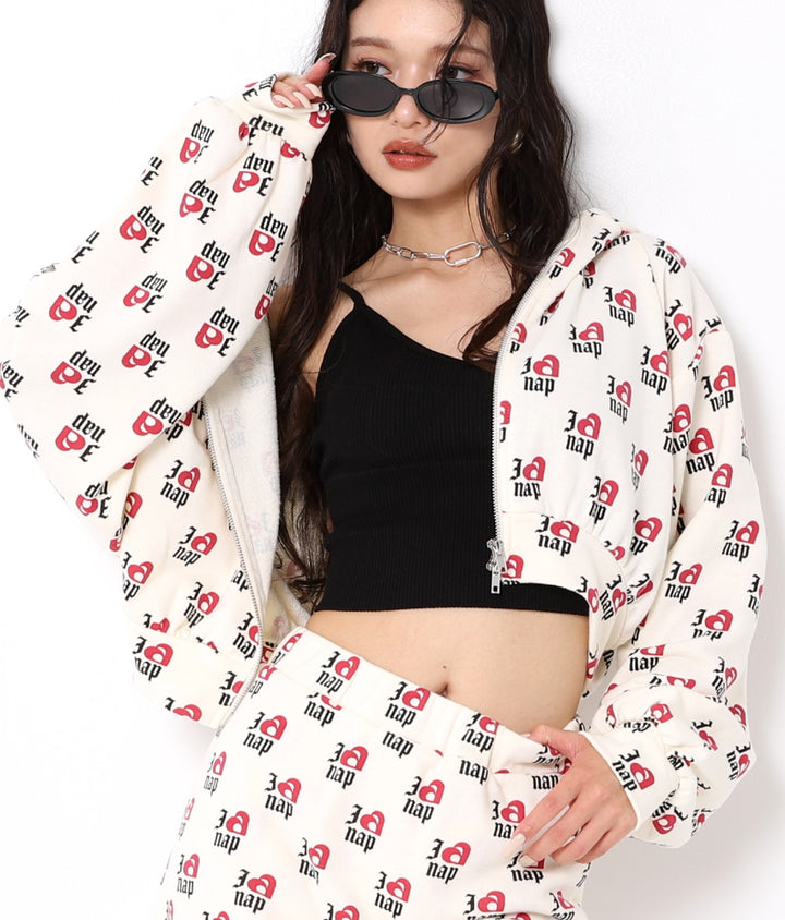 I LOVE anap 裏毛 ダブル ジップ スウェット パーカー 794-9360
