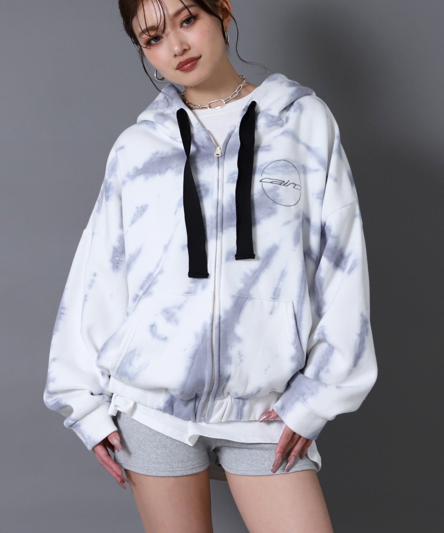 オーバーサイズ タイダイ 裏起毛 フーディー パーカー  794-9406