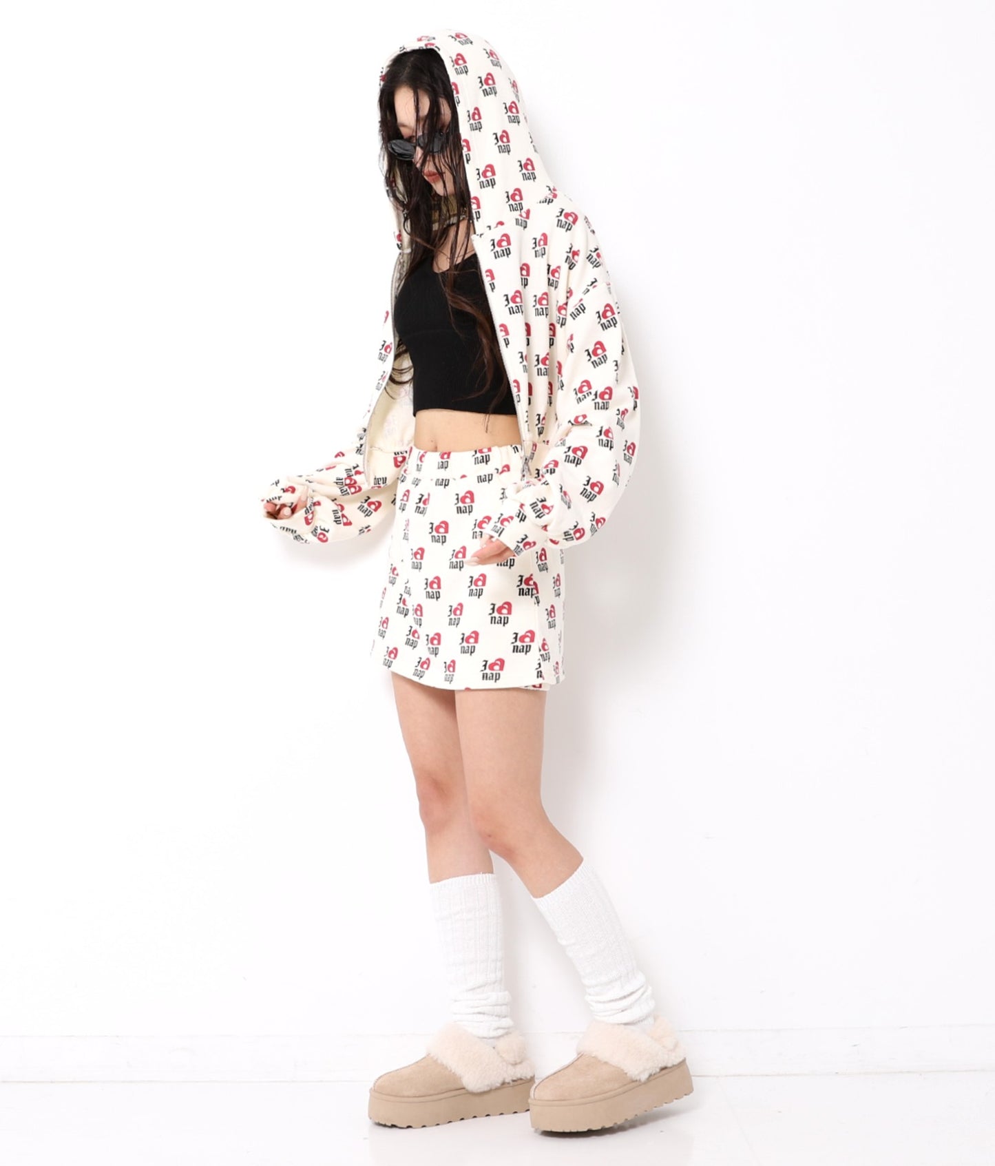 I LOVE anap 裏毛 ダブル ジップ スウェット パーカー 794-9360