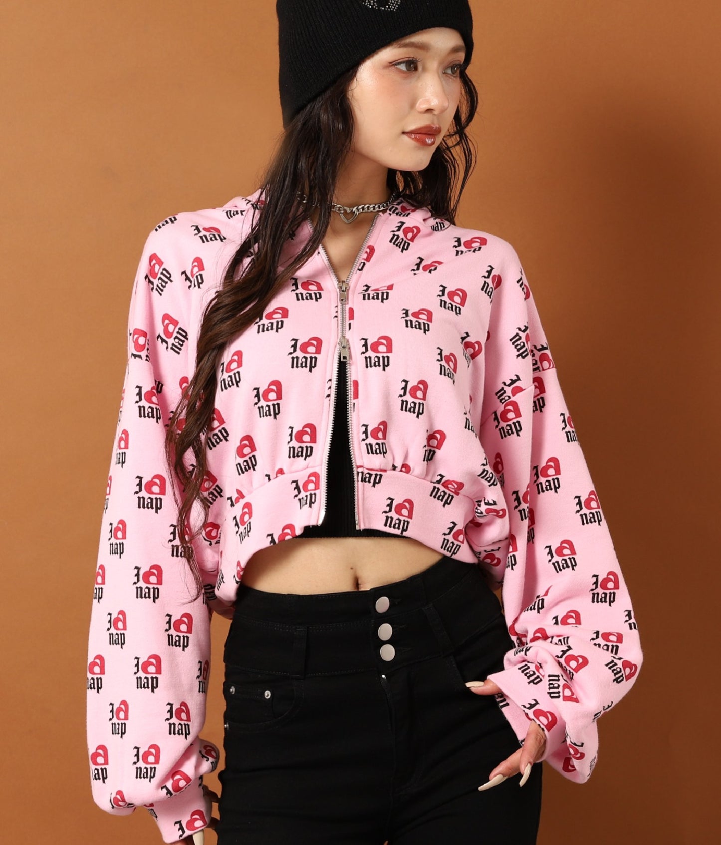 I LOVE anap 裏毛 ダブル ジップ スウェット パーカー 794-9360