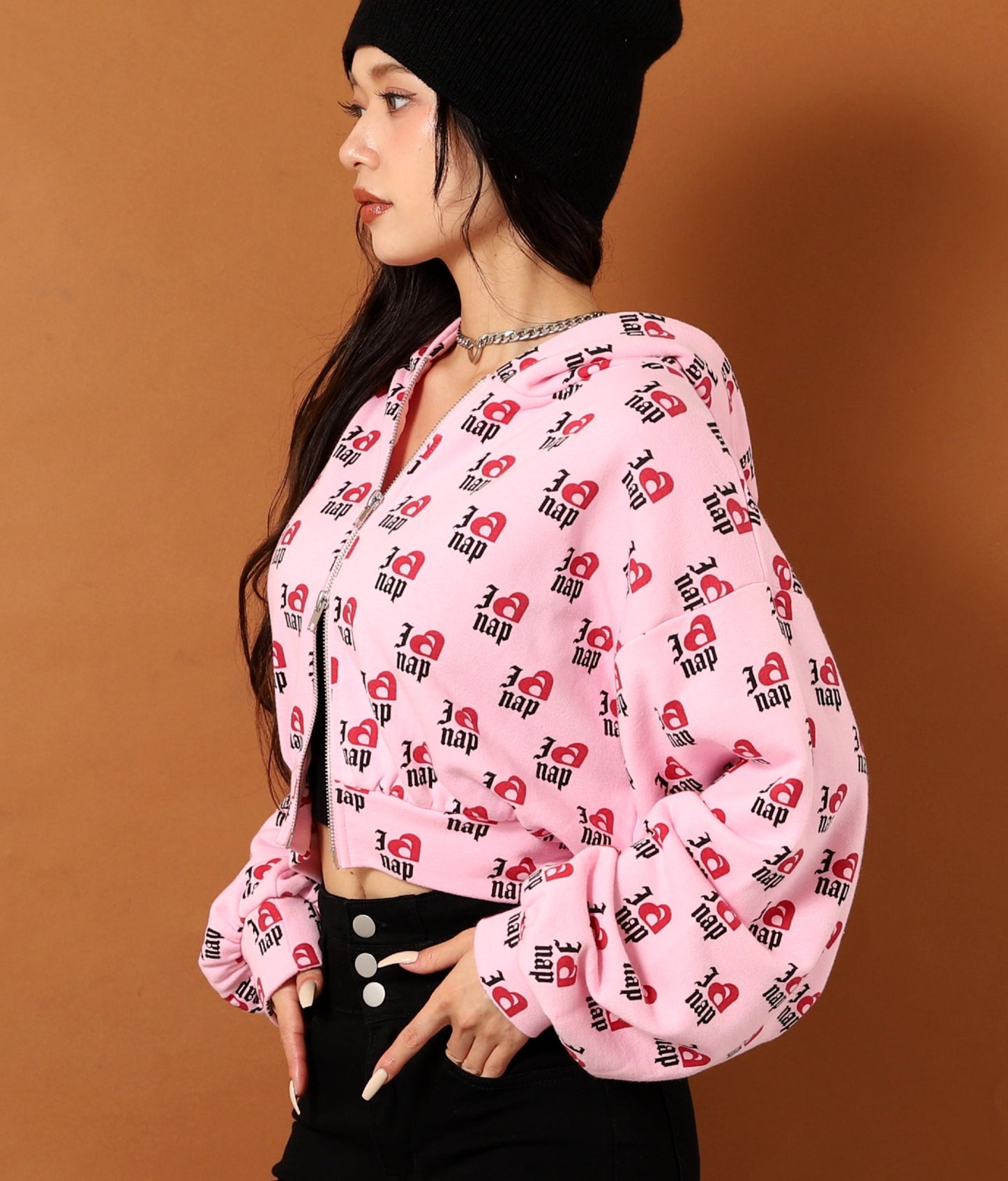 I LOVE anap 裏毛 ダブル ジップ スウェット パーカー 794-9360