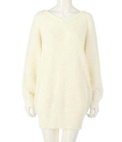 バックスピンドルニットチュニック 793-8580